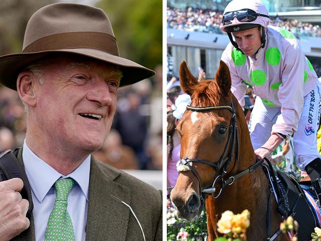 Trainer Willie Mullins will bring Vauban (right) and stablemate Absurde back to Australia for another tilt at this year's Melbourne Cup.