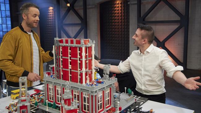 Hamish Blake on Channel 9's new reality series, Lego Masters. Picture: Supplied/Nine