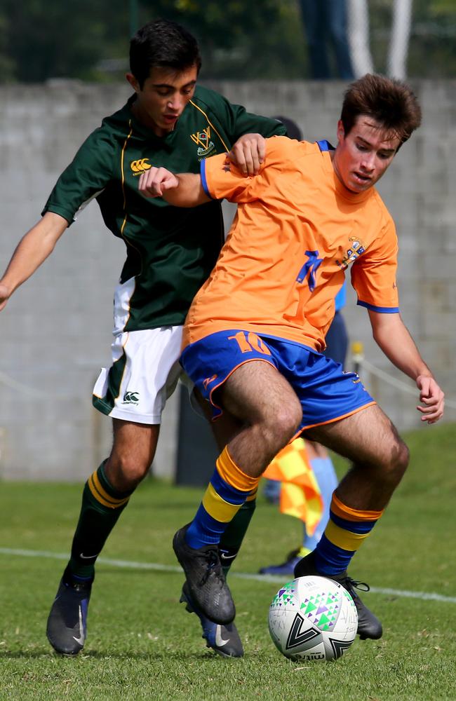 Villanova playing Marist College Ashgrove in the football last season. Picture: AAP