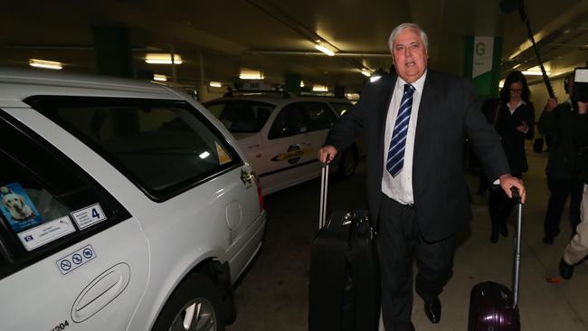 To be fair, Clive Palmer’s caught cabs before, such as this one in Canberra a few years back.