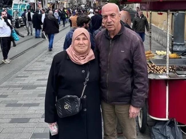 Victorian man Mahmoud Medoukh’s mother Najat, 64, and father Abdelwahab, 66, who fled south from their home in Gaza City in October.