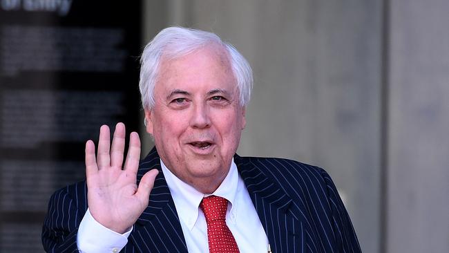‘I wouldn’t be unemployed­ for two years’: Clive Palmer in Brisbane yesterday. Picture: AAP