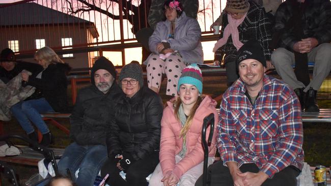 Sean and Lisa Colbrook with Savannah and Gavin Godwin at Killarney Bonfire Night 2022. Photo: Jessica Paul/Warwick Daily News