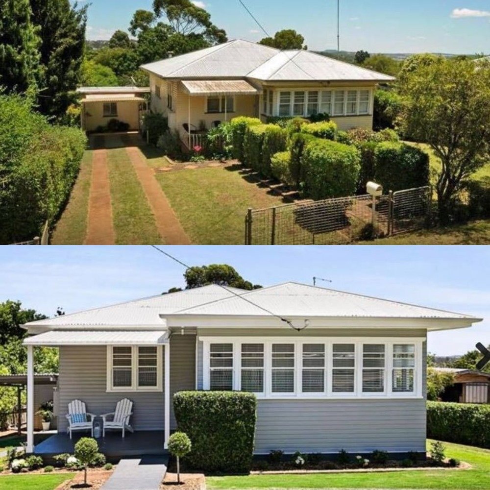 Readers submit home renovation photos. Priscilla Barton before and after pictures of her Harlaxton home. Picture: Facebook