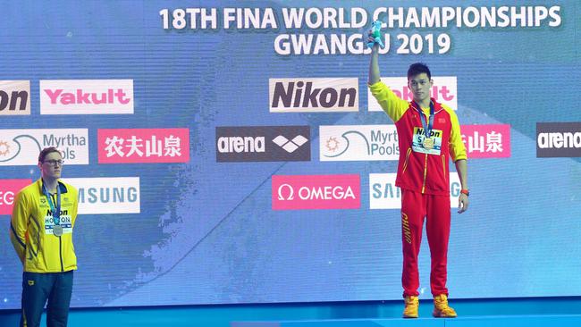 Mack Horton refused to share the podium with Sun Yang. Picture: Getty