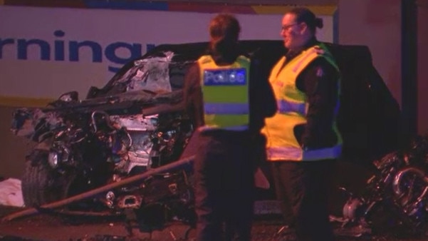 A teenage boy has died in a crash in Devon Meadows. Picture: 9 News