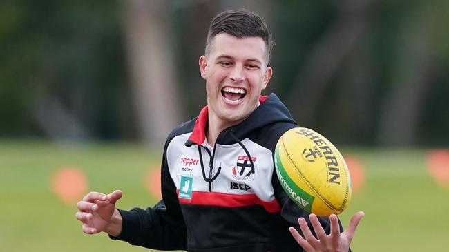 Rowan Marshall has shared ruck duties with recruit Paddy Ryder in the first two matches of 2020. Picture: Michael Dodge/AAP