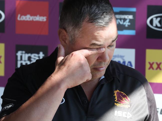 Anthony Seibold at Broncos Training at  RedHill.Pic Annette Dew