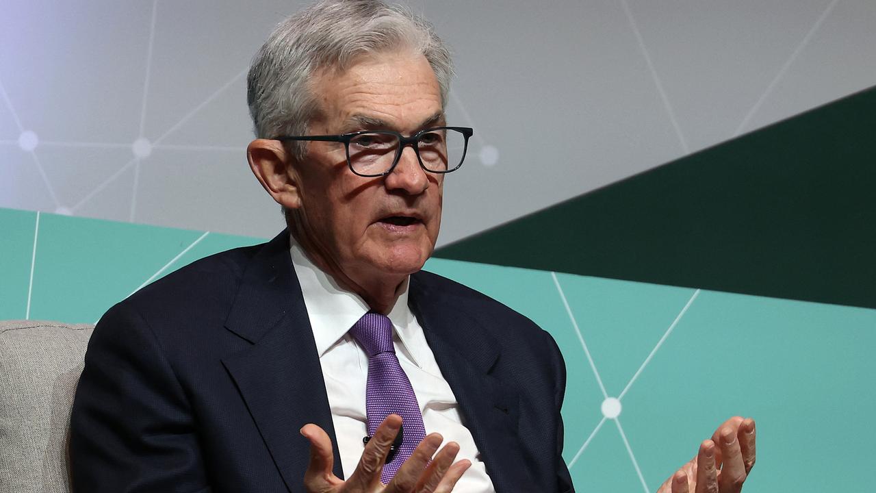 US Federal Reserve Bank chair Jerome Powell. Hotter-than-expected inflation data in the US released overnight could pose significant risks to the path of rate cuts. Picture: AFP / Justin Sullivan