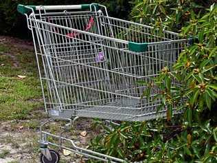 Lost trolleys are everywhere, but especially near shopping centres. Picture: Geoff Potter