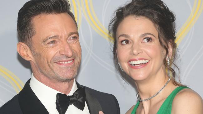 Hugh Jackman and Sutton Foster at the 2022 Tony Awards in New York. The pair have been friends and co-stars for years. Picture: Bruce Glikas/FilmMagic