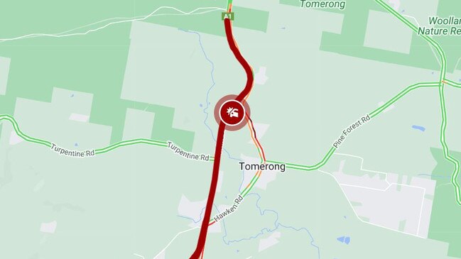 The crash shut the Princes Hwy for hours.