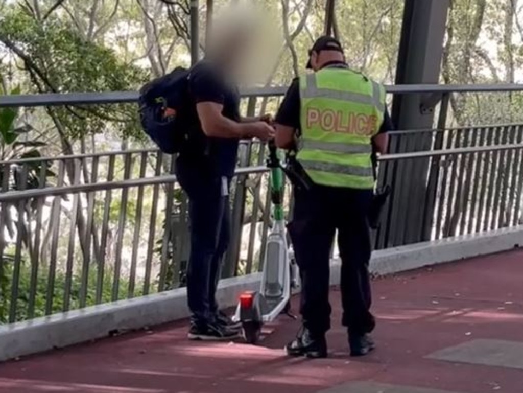 Brisbane City Highway Patrol fined 50 e-scooter and e-bike riders with 52 infringements for not wearing their helmet or speeding along various spots around the inner-city.