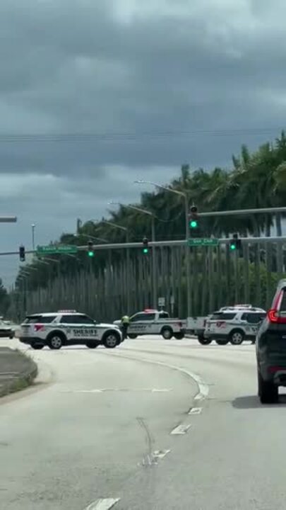 Large Police Presence Outside Trump's Golf Course After Apparent Shooting Attempt