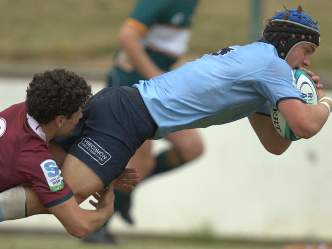 Players competing in the Waratahs v Reds grand final. Picture: Supplied/Rugby Australia