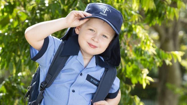 Nate Pizzoni is a new prep student for 2021 and will attend St Peters Catholic Primary School at Rochedale. Picture: Renae Droop