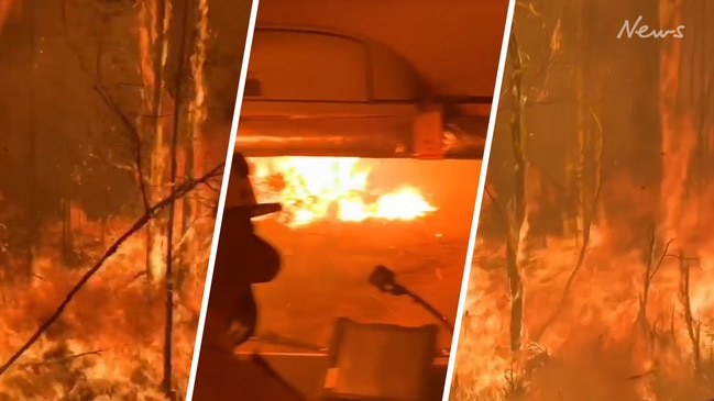 NSW Bushfires: Shocking firefighter footage emerges from fire truck