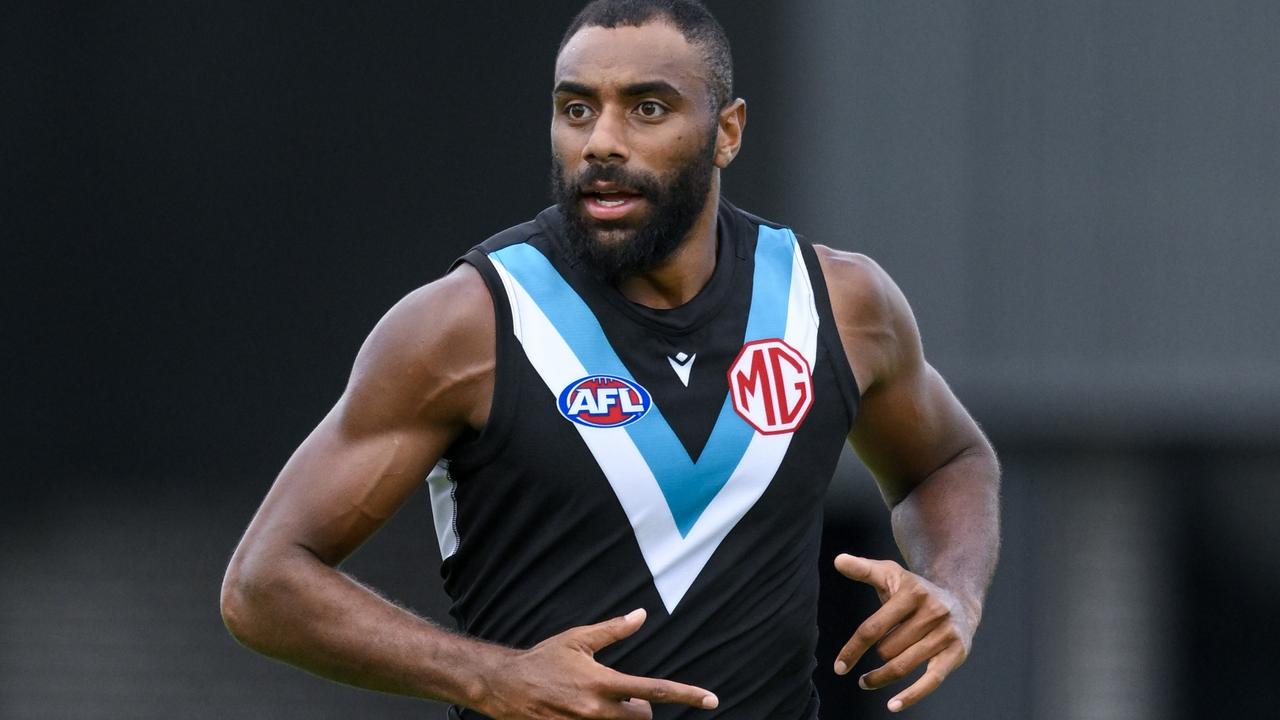 Esava Ratugolea joined Port Adelaide during the trade period. Picture: Mark Brake/Getty Images