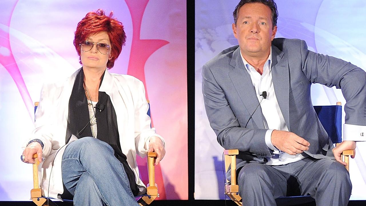 Sharon Osbourne and Piers Morgan in 2010. Picture: Jason Merritt/Getty Images