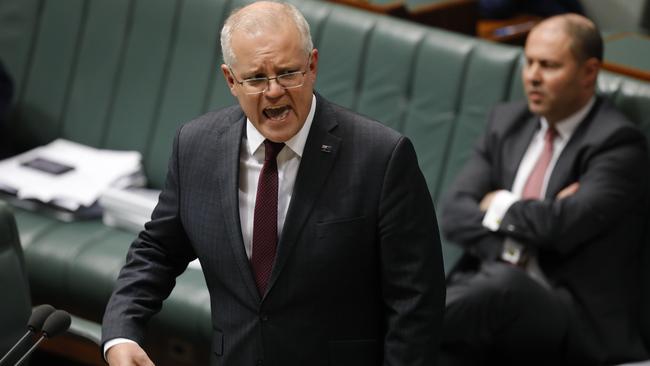 ‘It’s their money’: Scott Morrison defended his government’s early release of super scheme during question time. Picture by Sean Davey.