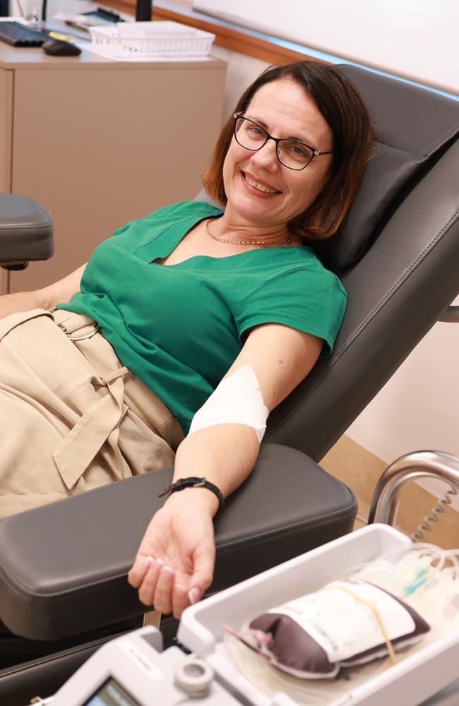 Rita Zappulla is a champion of the Red Cross Lifeblood blood bank, having completed over 70 blood and plasma donations. Picture: Brendan Radke