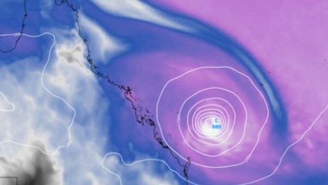 Tropical Cyclone Alfred is expected to strengthen further over the next 24 to 48 hours, into a category three system. Picture: Weatherzone