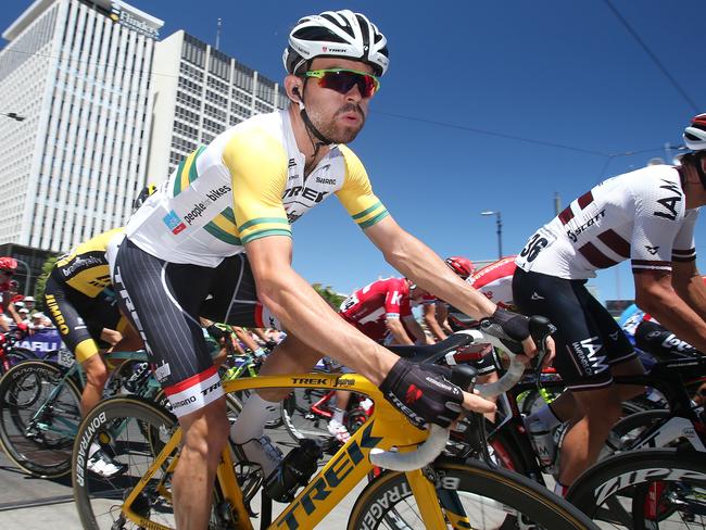 Jake Bobridge during the Tour Down Under. Picture: Sarah Reed.