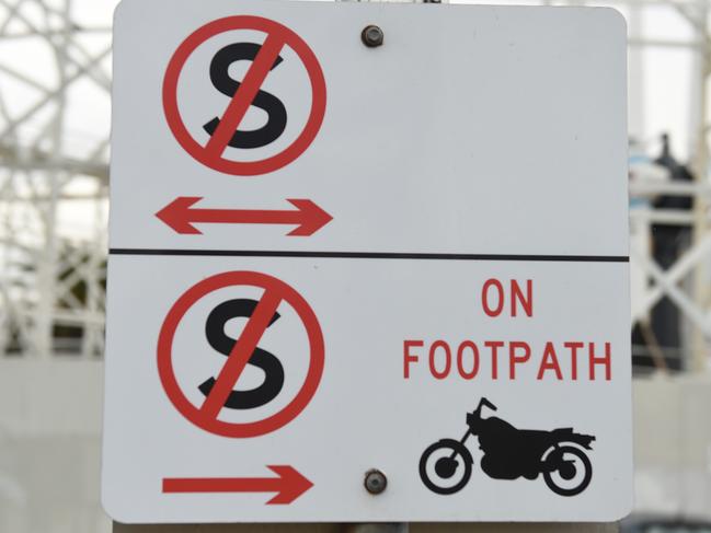 Motorcycles are banned in some parts of Melbourne’s CBD already. Picture: Chris Eastman