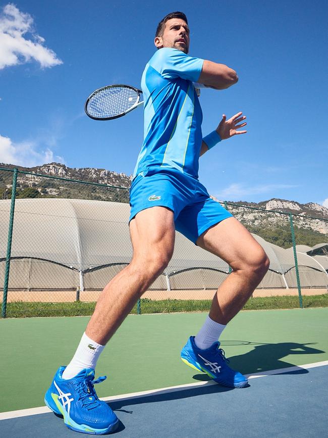 Novak Djokovic in his ASICS.