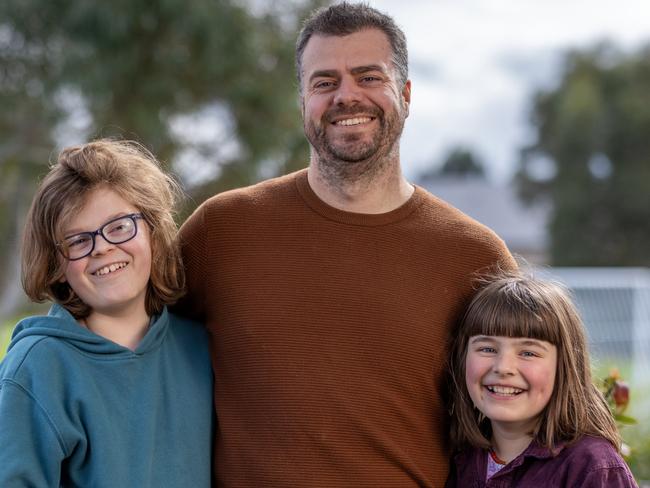 Fletcher, 11, and Mavis Van Kaathoven, 9, from Warragul have been named First Aid Champions 2024 by St John Ambulance Victoria for saving their dad, Jeremy, when he suffered a seizure and become unresponsive. Picture: Sam O’Reilly, Ascent Media