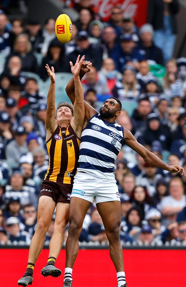 Ratugolea has been strong in defence this year. Picture: Dylan Burns/AFL Photos via Getty Images