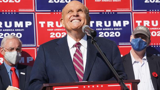 After receiving a hefty dose of the antibody treatment that revived the president after his brush with the virus, Rudy Giuliani, legal counsel to Donald Trump, has been released from the plush Georgetown Medical Centre. Picture: AFP