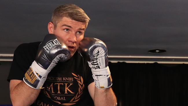 Liam Smith during the open workout at the Hilton Liverpool. Picture: Getty Images