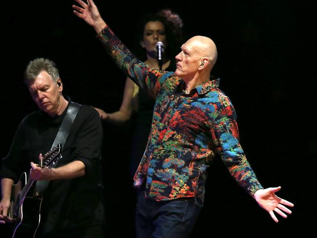 Midnight Oil concert at Mt Duneed. Peter Garrett and Midnight Oil. Picture: Mike Dugdale