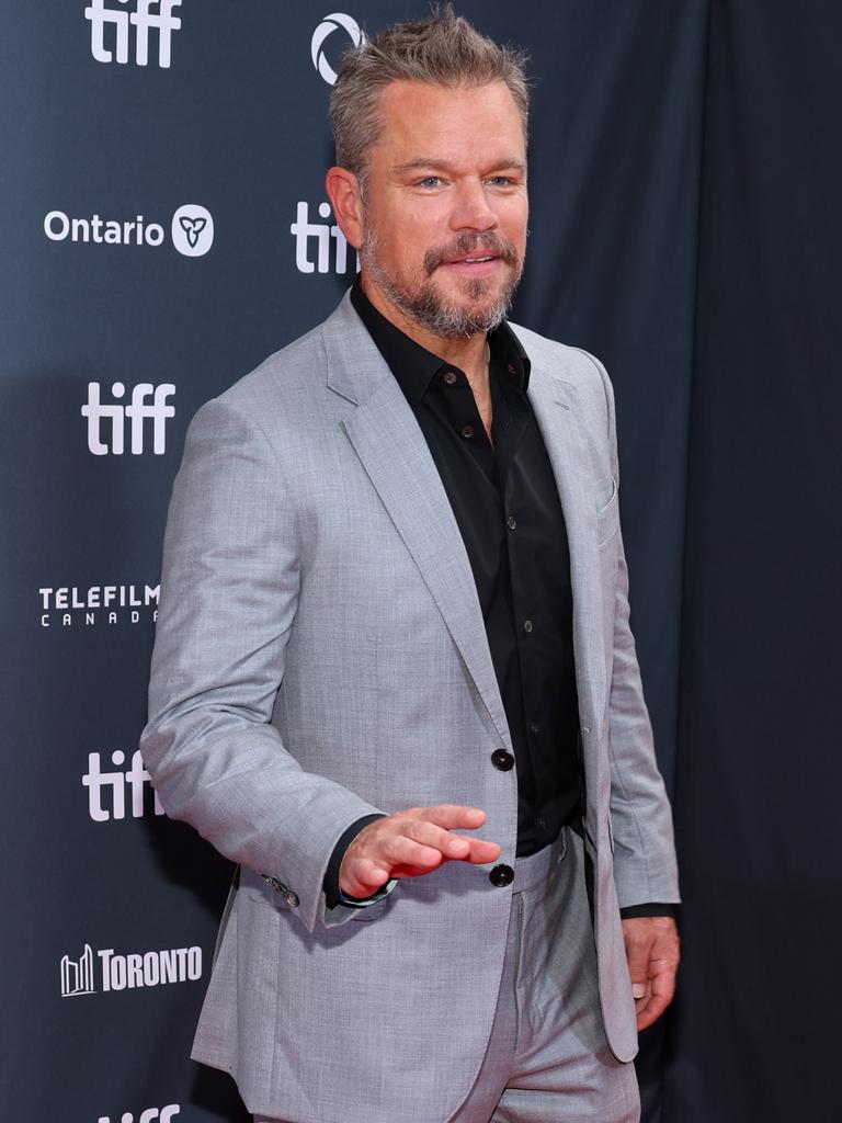 Matt Damon attends the premiere of ‘Unstoppable’ during the 2024 Toronto International Film Festival. Picture: Cindy Ord/Getty Images