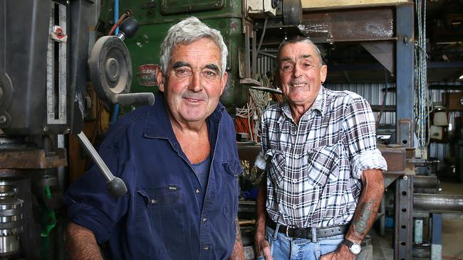 TASMANIAN brothers Norm Cairns 69, left, and Peter Cairns 67, both of Woodbridge, were part of a small but gutsy band of Vietnam Veterans called the Tunnel Rats. Picture: SAM ROSEWARNE