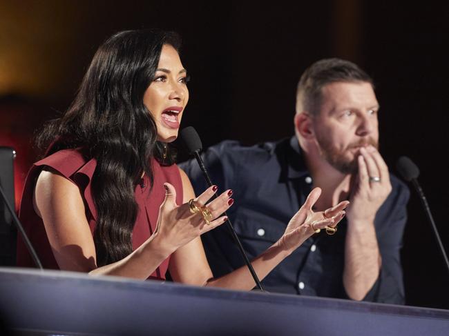 Nicole Scherzinger and Manu Feildel on the judging panel of Seven's Australia's Got Talent. Picture: Supplied