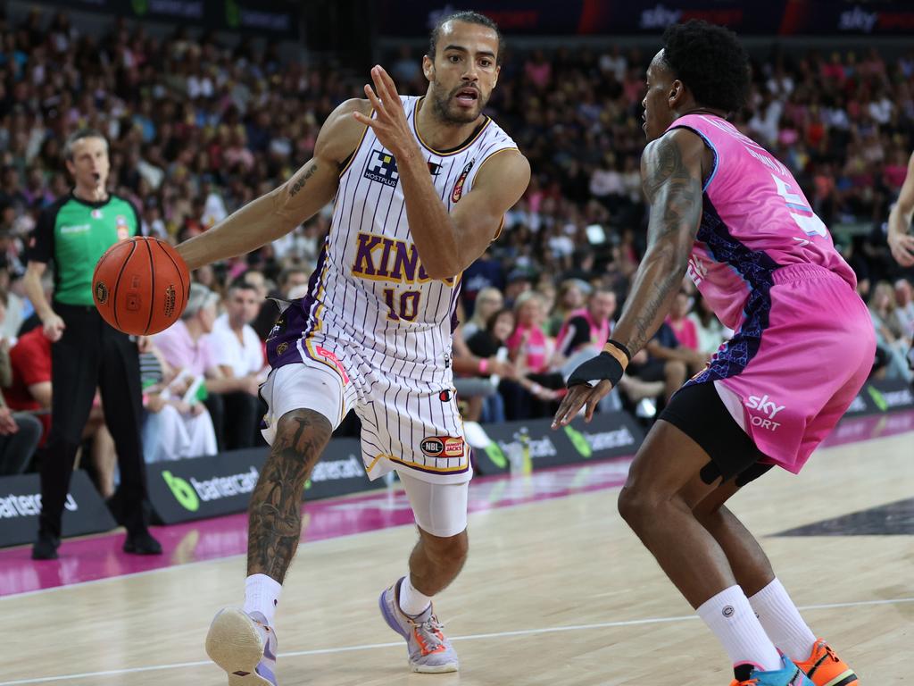 Xavier Cooks during game two of the NBL Grand Final series between New Zealand Breakers and Sydney Kings. Photo: Fiona Goodall/Getty Images.