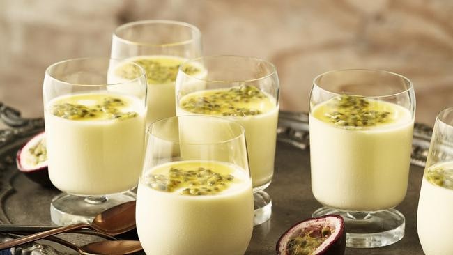 David Herbert’s passionfruit panna cotta is a zingy showstopper.