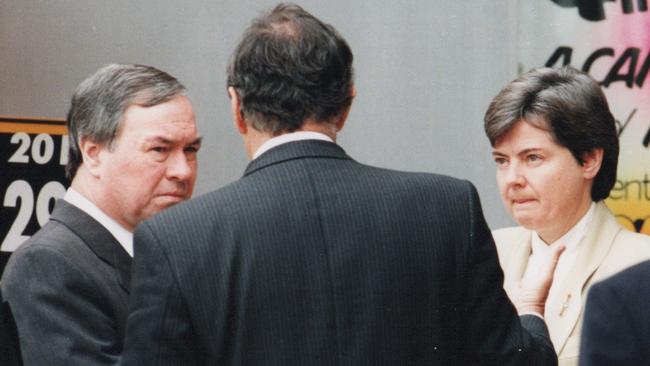 Vanstone with, Bruce Lander and Michael David at a viewing in the Kingsley Foreman murder trial.