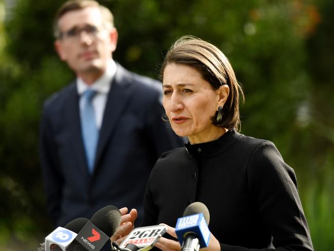 NSW Premier Gladys Berejiklian has implored NSW residents to avoid visiting Melbourne altogether. Picture: AAP