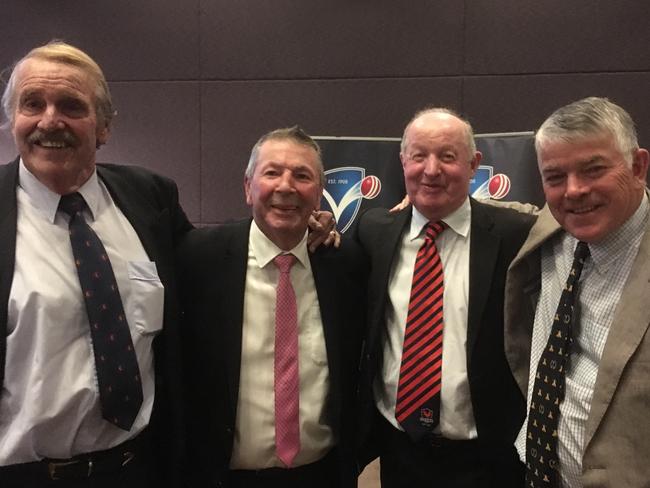 Nigel Murch (tleft) with Rodney Mash, Peter Bedford and David Broad.