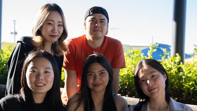 Sam, Arethea, YUnji, Miyu and Takuto at the Gympie Muster Races. Saturday, August 19,. 2023. Picture: Christine Schindler