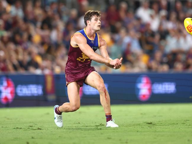 Lions star Josh Dunkley will take on his former teammates on Thursday night. Picture: Chris Hyde/Getty Images