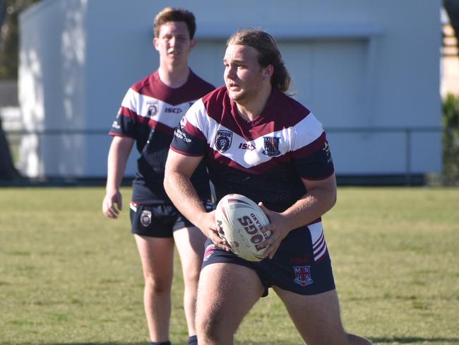 Jesse Wallace in the Mackay State High School's round five clash with Emmaus College in the Aaron Payne Cup, July 28, 2021. Picture: Matthew Forrest