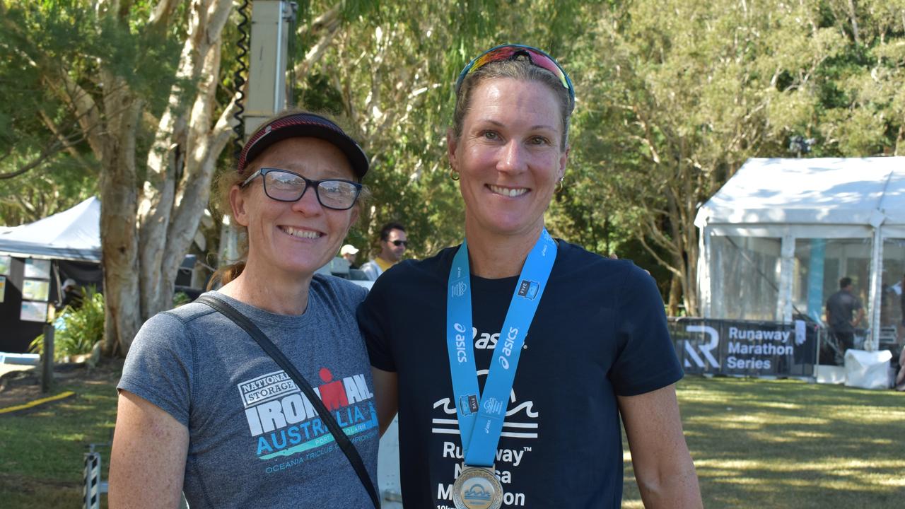 Tabatha Draper and Janelle Harding at the Noosa Marathon 2024.