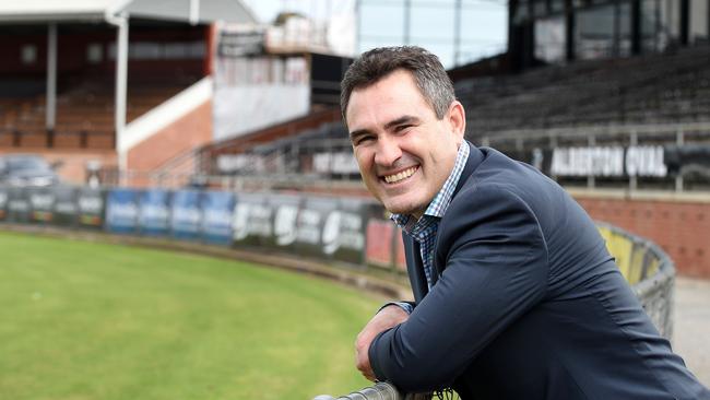 Port Adelaide Football Club champion Tim Ginever has spent a large chunk of his life at Alberton Oval. Picture: Roger Wyman.