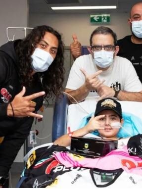 Luai visited Tadros in hospital. Photo: Penrith Panthers