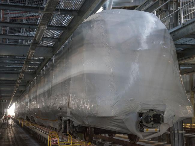 The delivery of the first Metro train to the Depot at Rouse Hill.