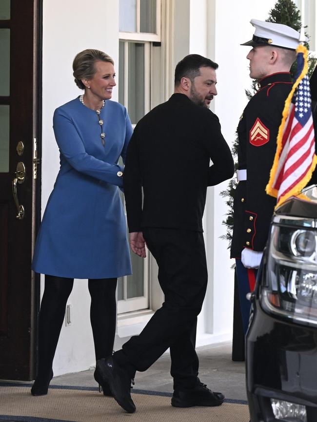 ...How it finished with Volodymyr Zelensky leaving the White House. (Photo by SAUL LOEB / AFP)